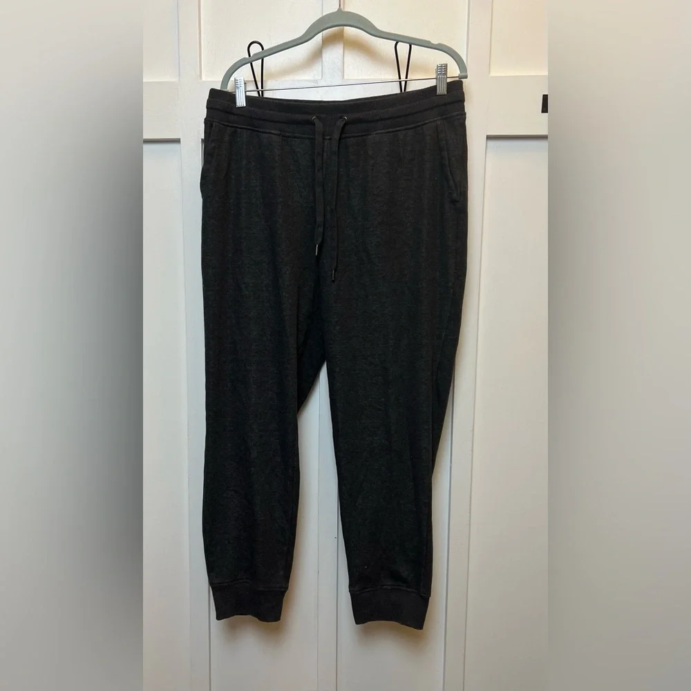 Orvis Sweatpants Joggers Mens Large Gray Pants Lounge Pocket Drawstring Stretch